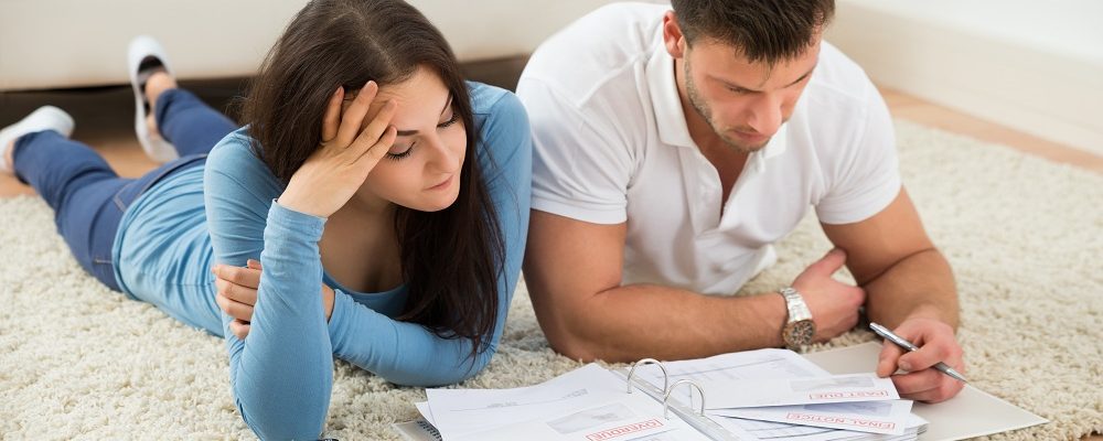 Couple reviewing their finances