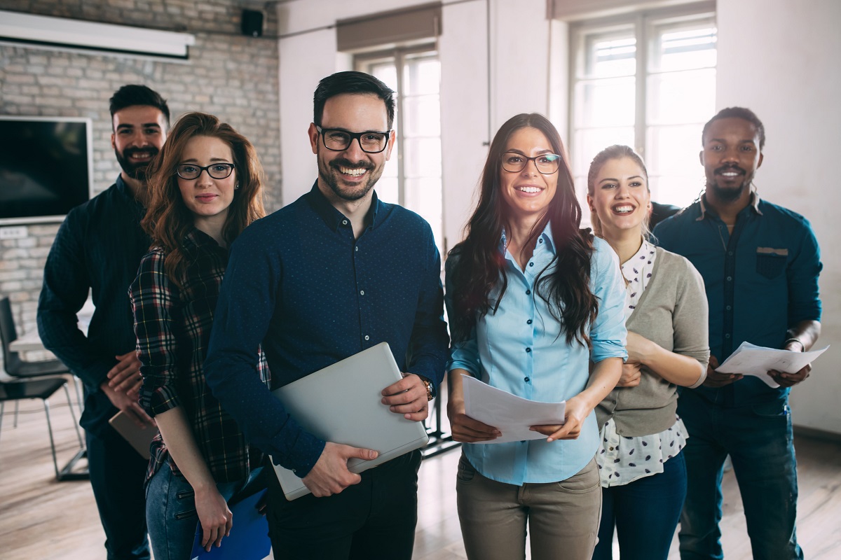 cheerful employees