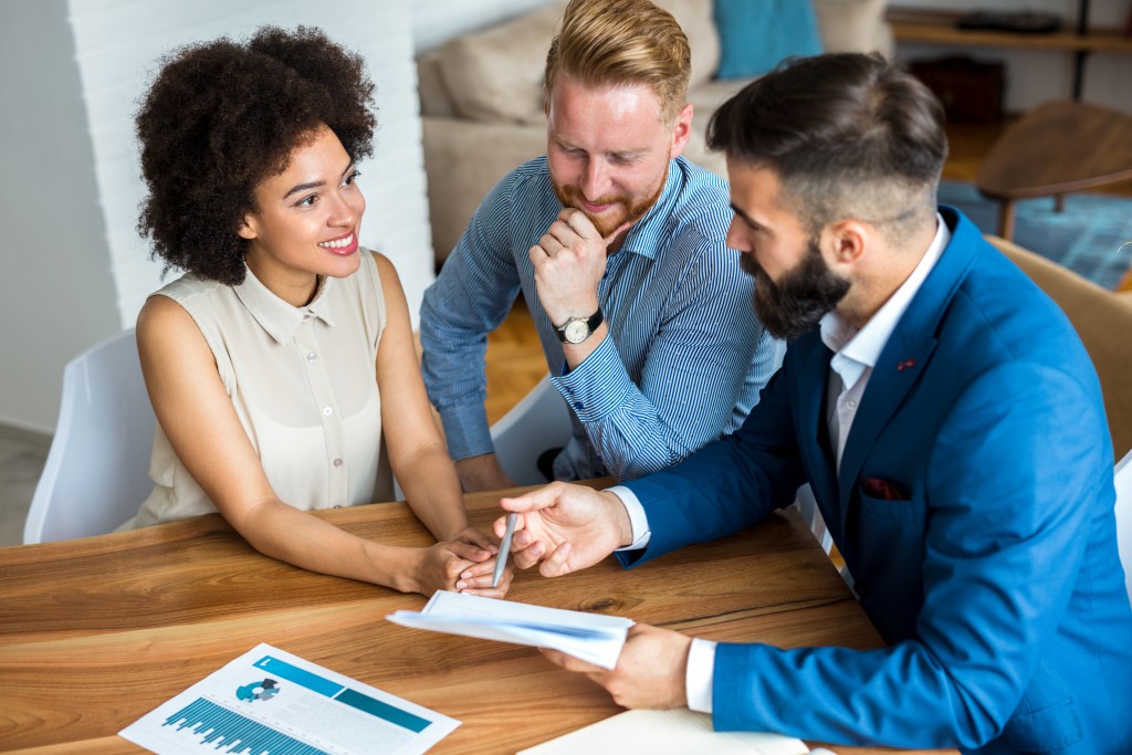 Couple buying a house