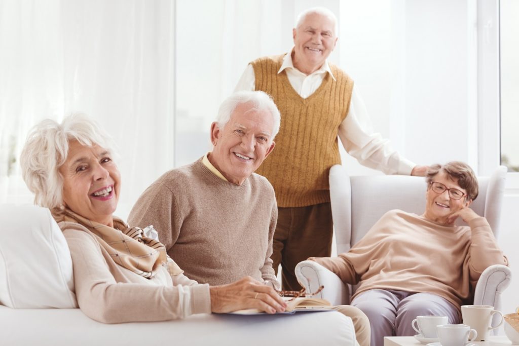 Old people gathered together