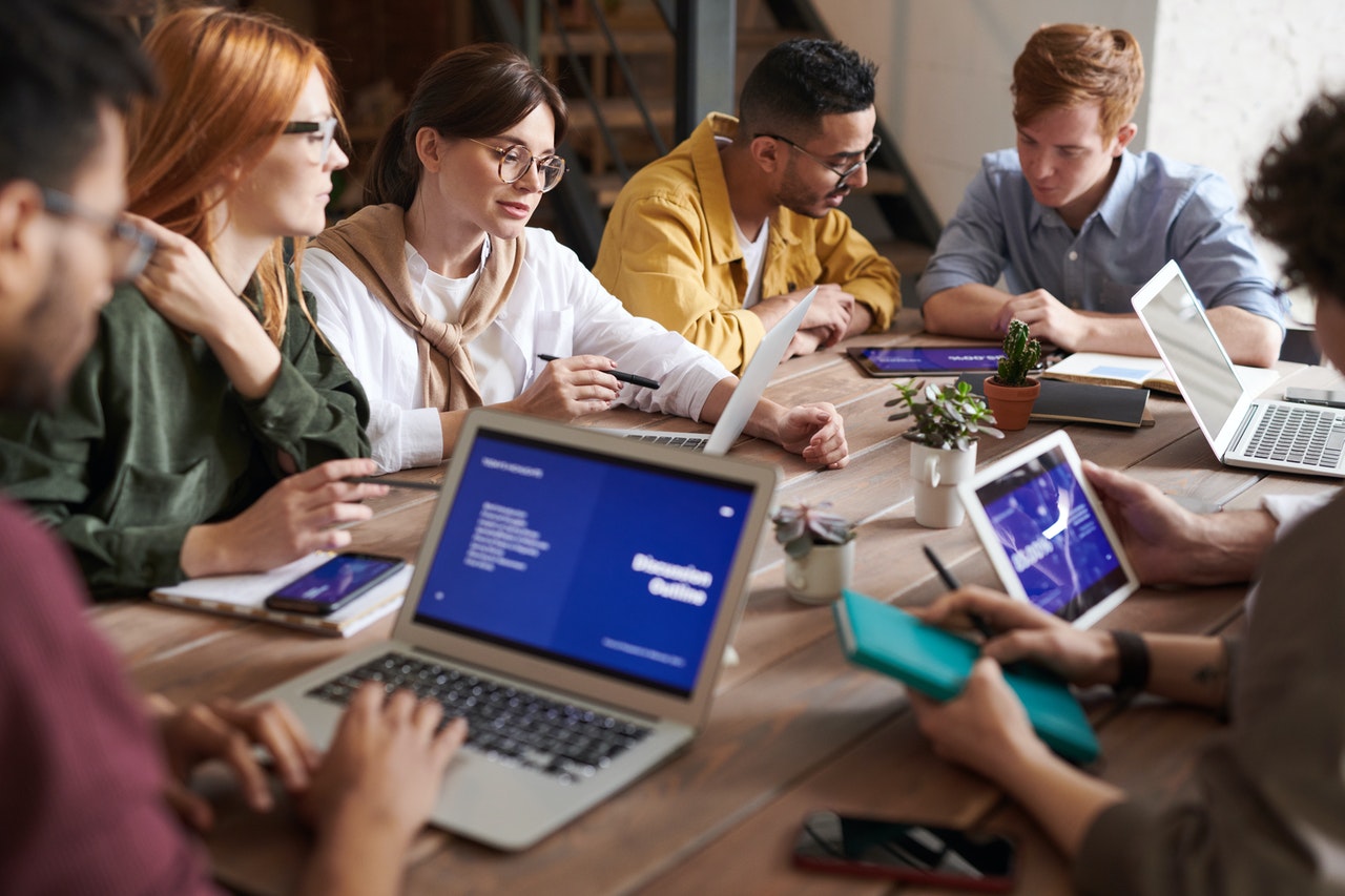 people having a meeting