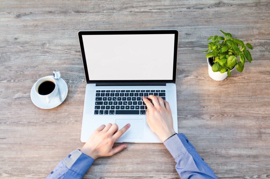 person using computer