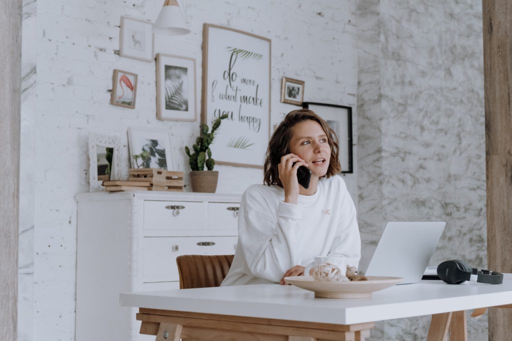 employee working from home