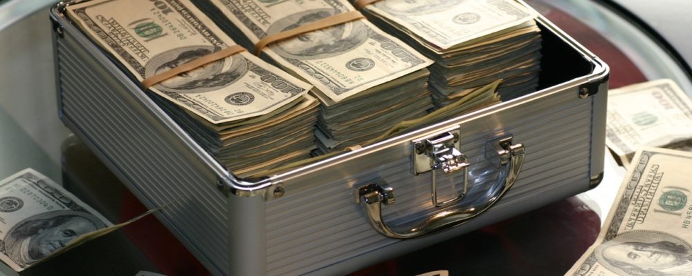 cash in a briefcase