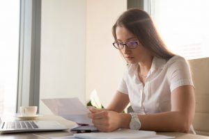 millennial woman managing her finances